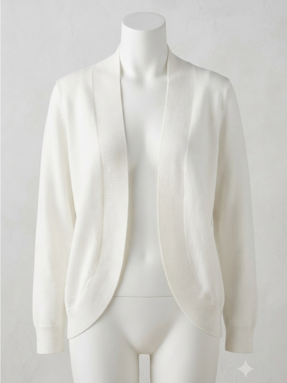 Salon Studio Women's White / Ivory  Open-Front Sweater size XXL